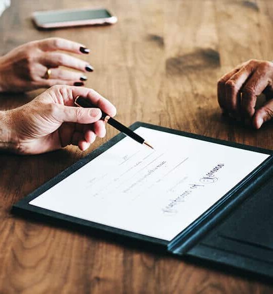 Signing of a certificate